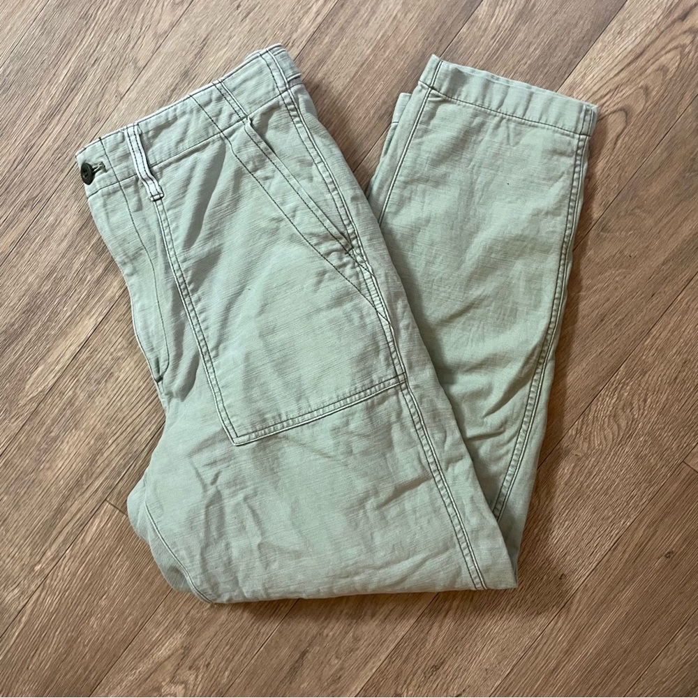 Madewell Womens Cargo Pants in Light Green